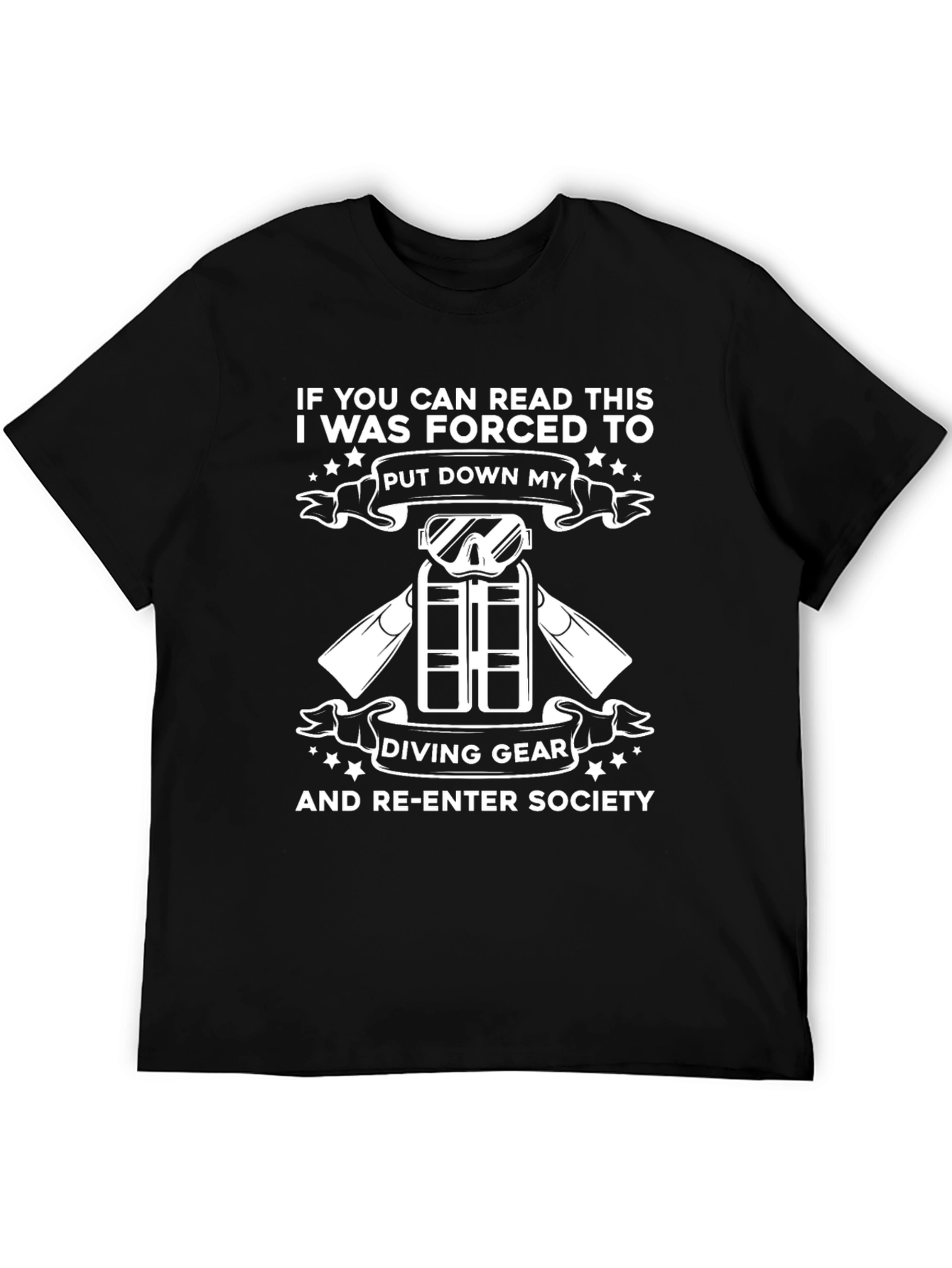 Funny Scuba Diving T-Shirt - Forced to Dive