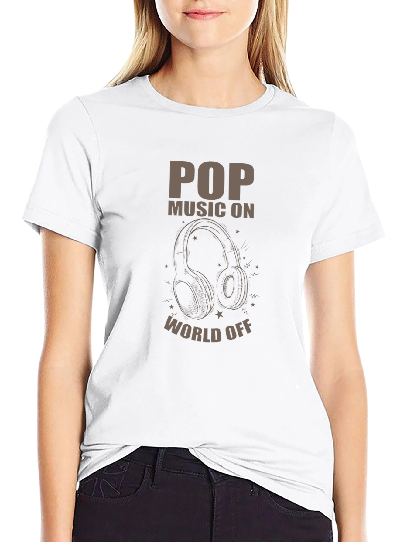Pop Music On World Off Graphic Tee