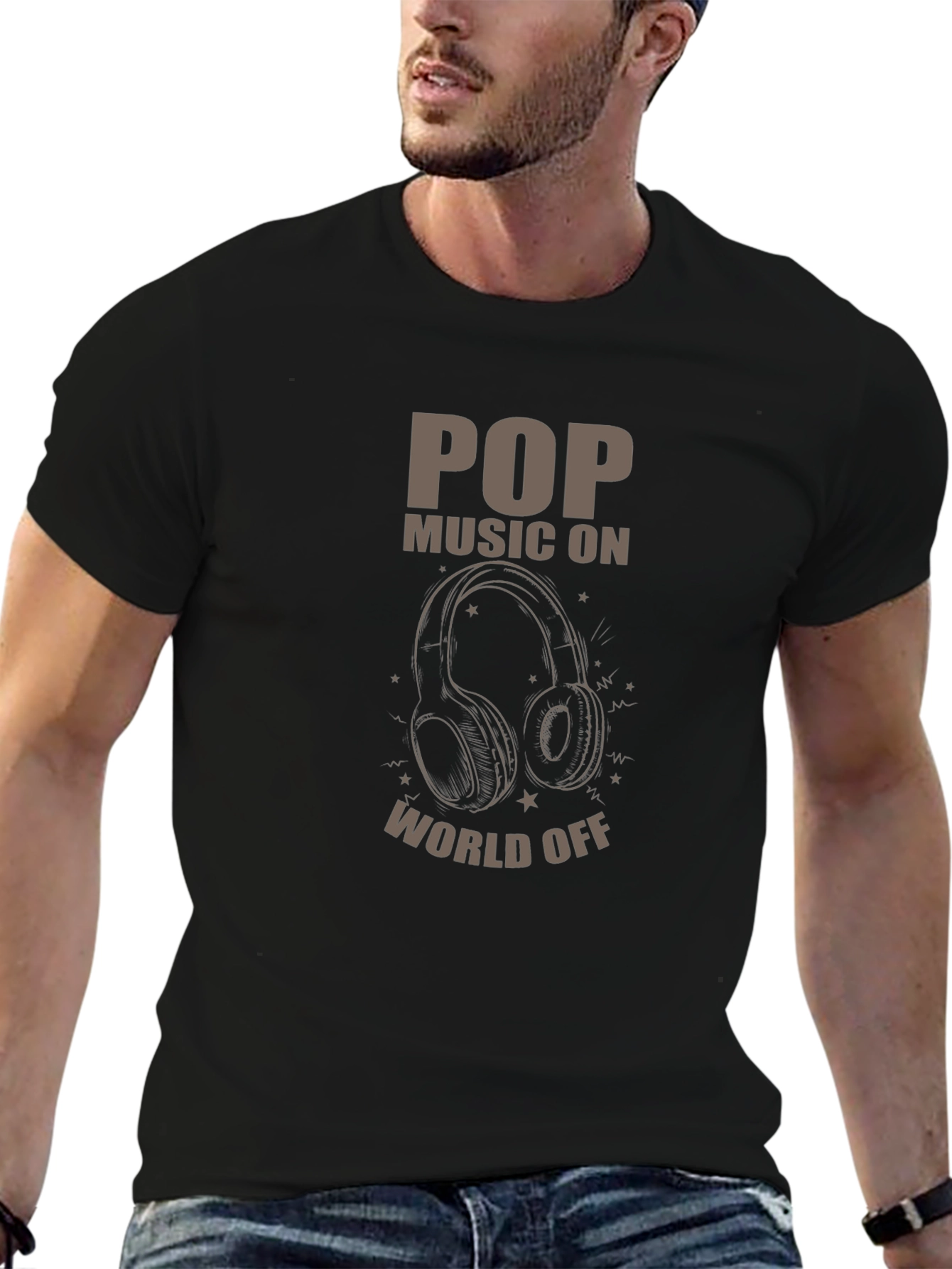 Pop Music On World Off Graphic Tee