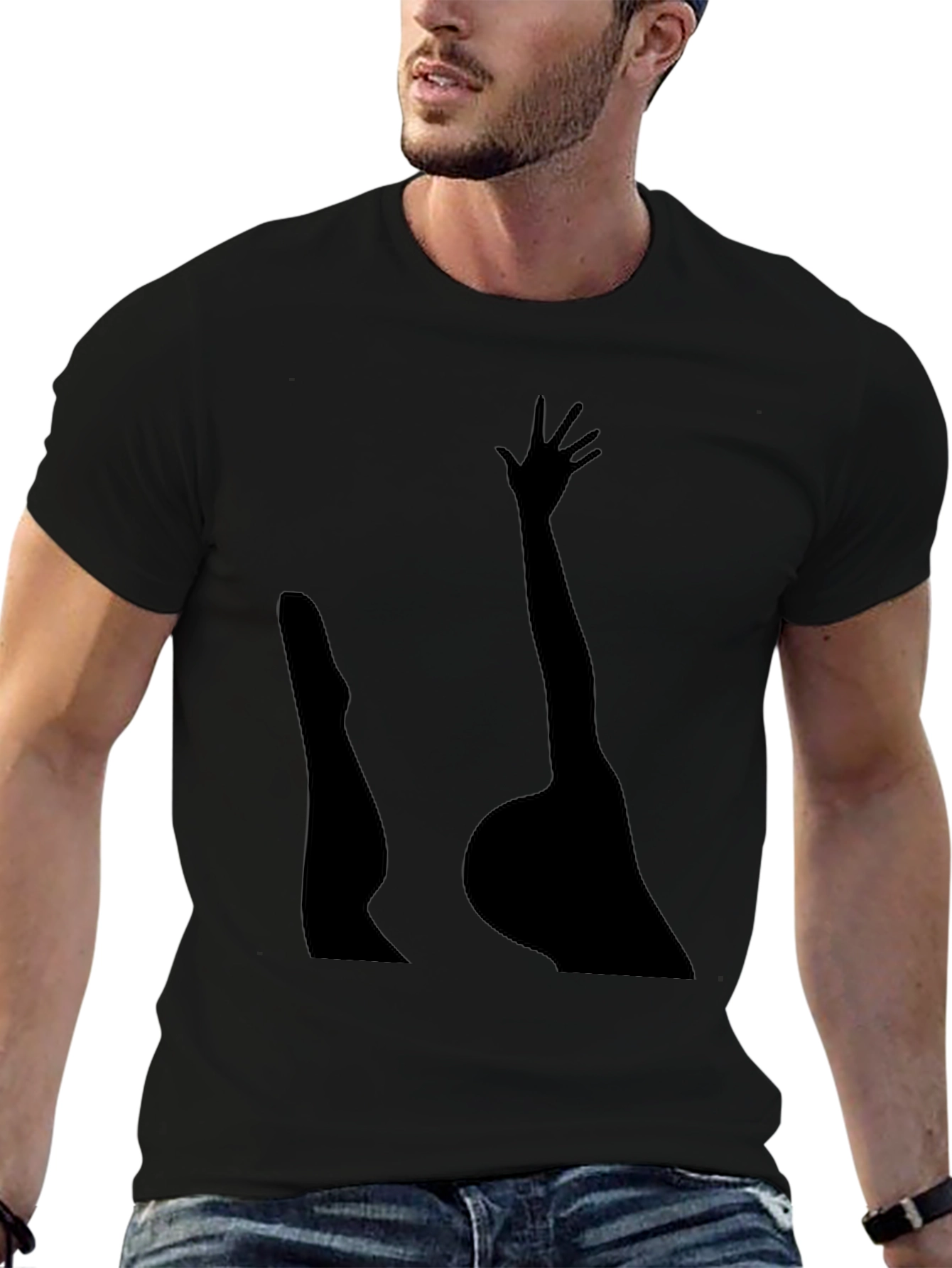 Silhouette Arm & Leg Black Tee