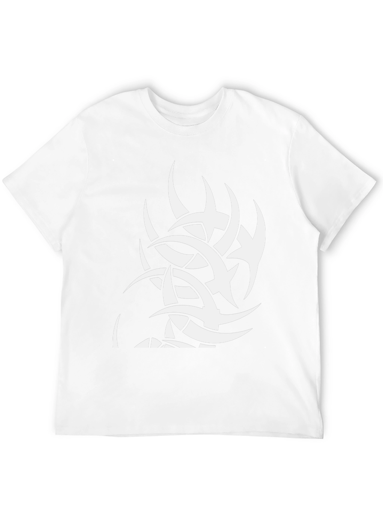 Black Tee with White Tribal Graphic Print