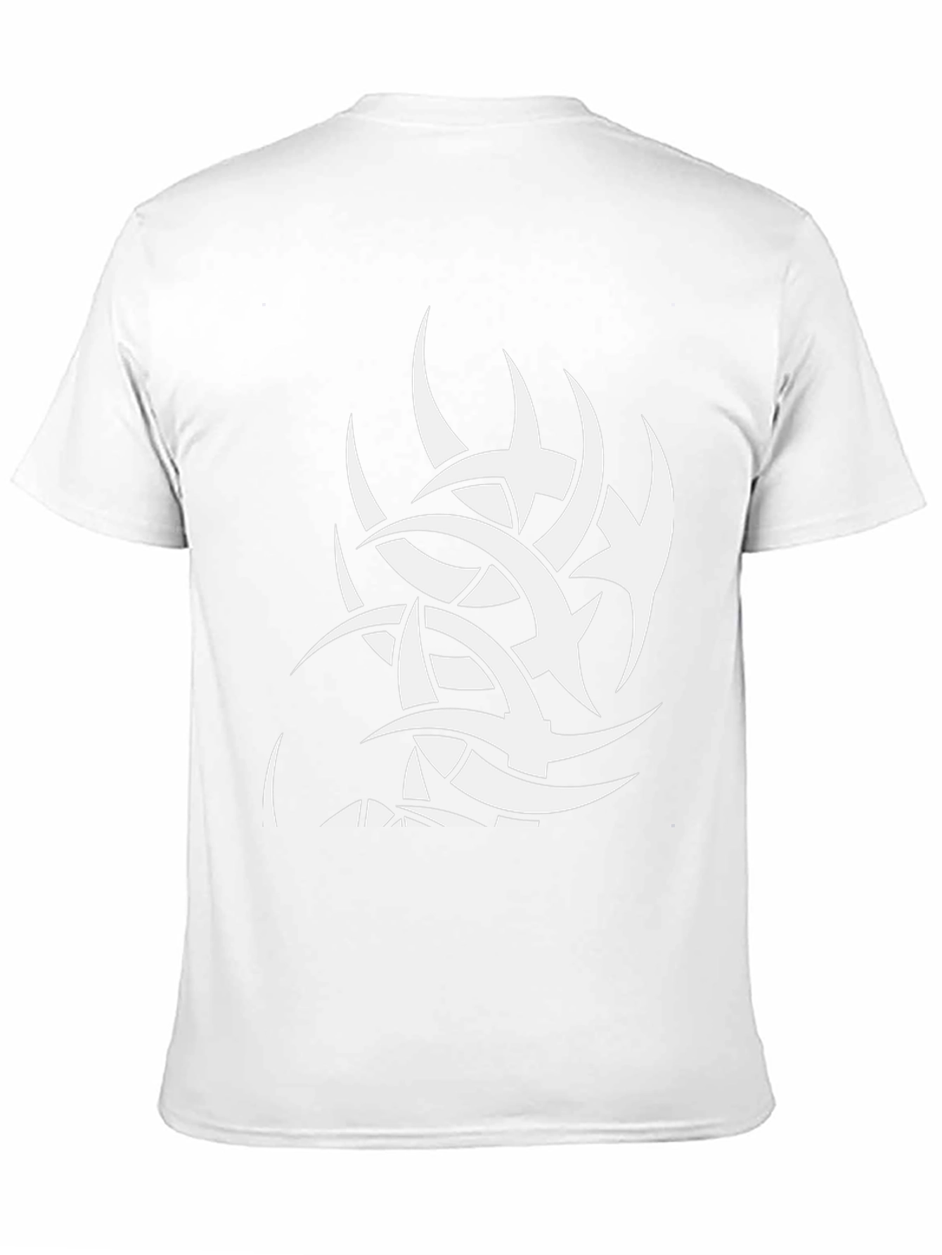 Black Tee with White Tribal Graphic Print