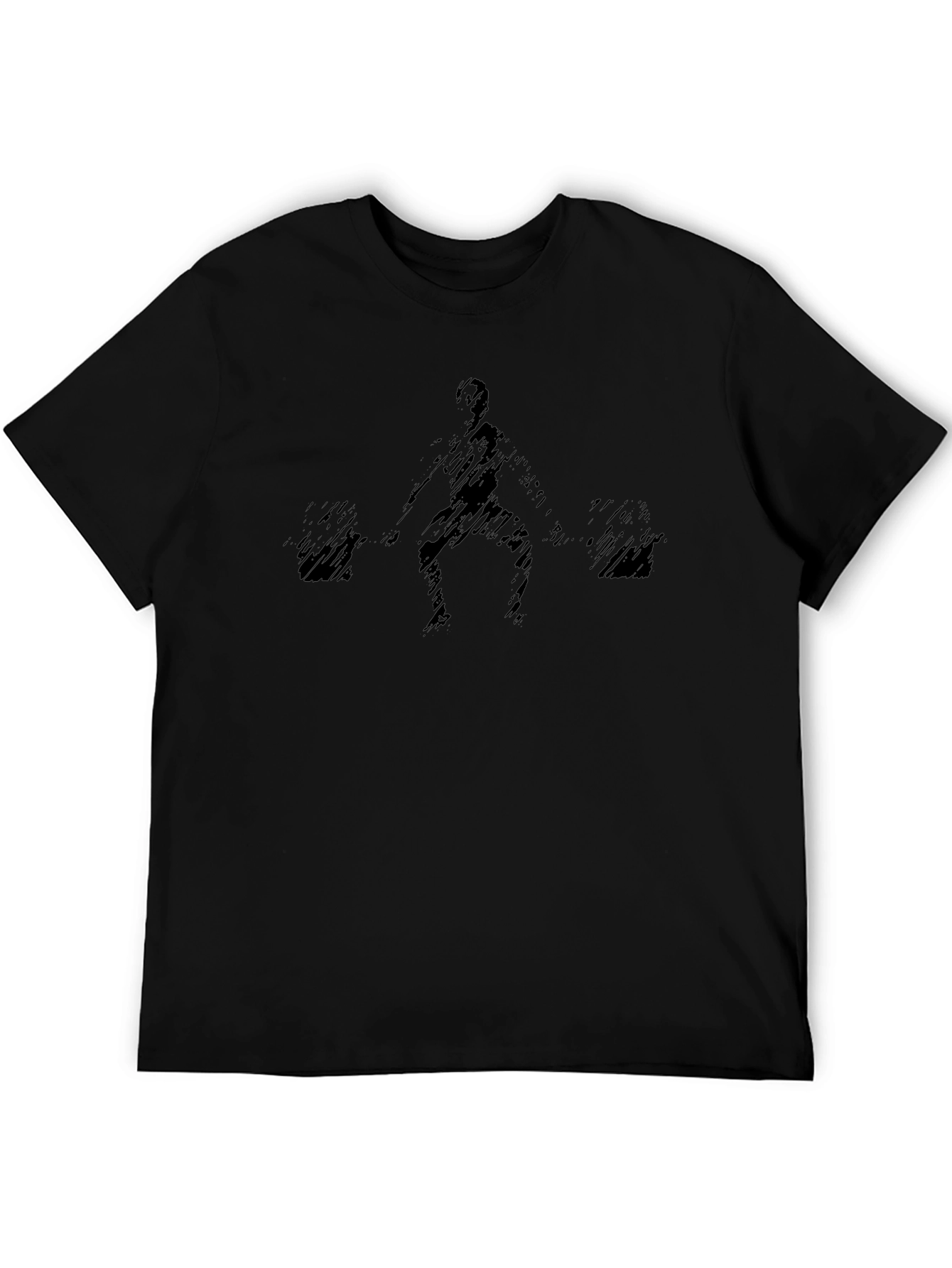 Weightlifting Graphic Tee - Black Cotton Shirt