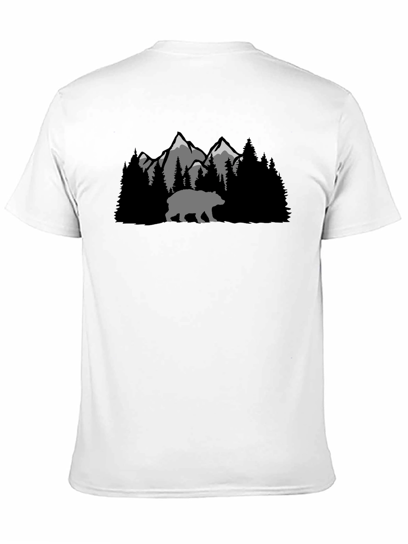 Mountain Bear Graphic Tee - Black