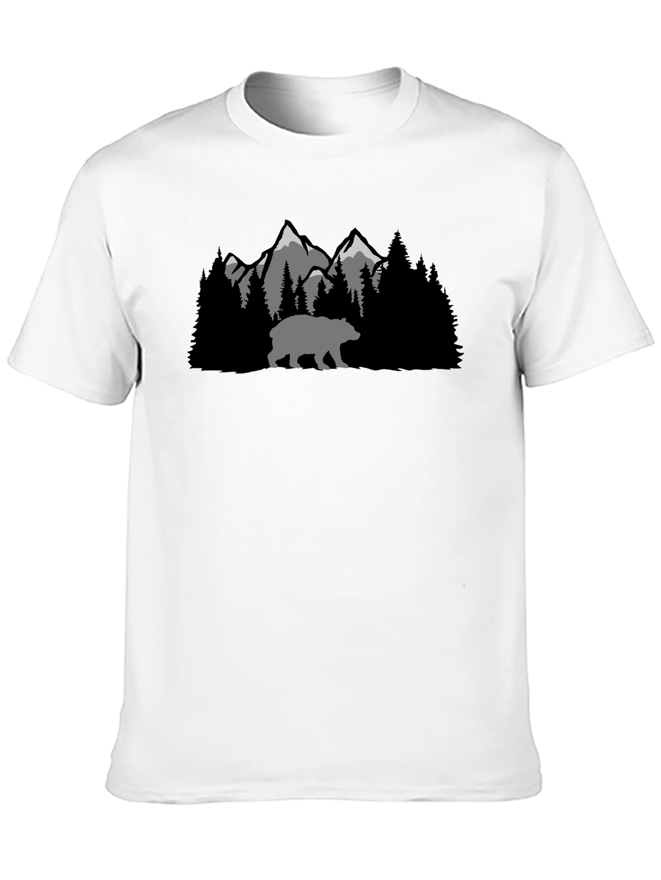 Mountain Bear Graphic Tee - Black