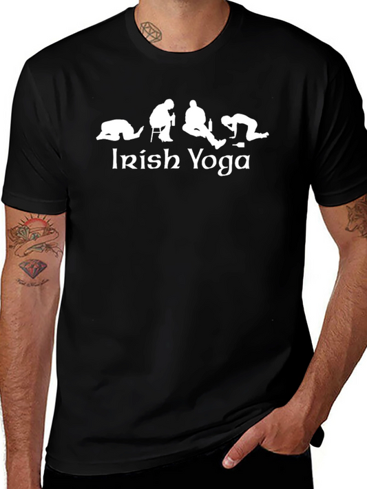 Irish Yoga Black Graphic T-Shirt