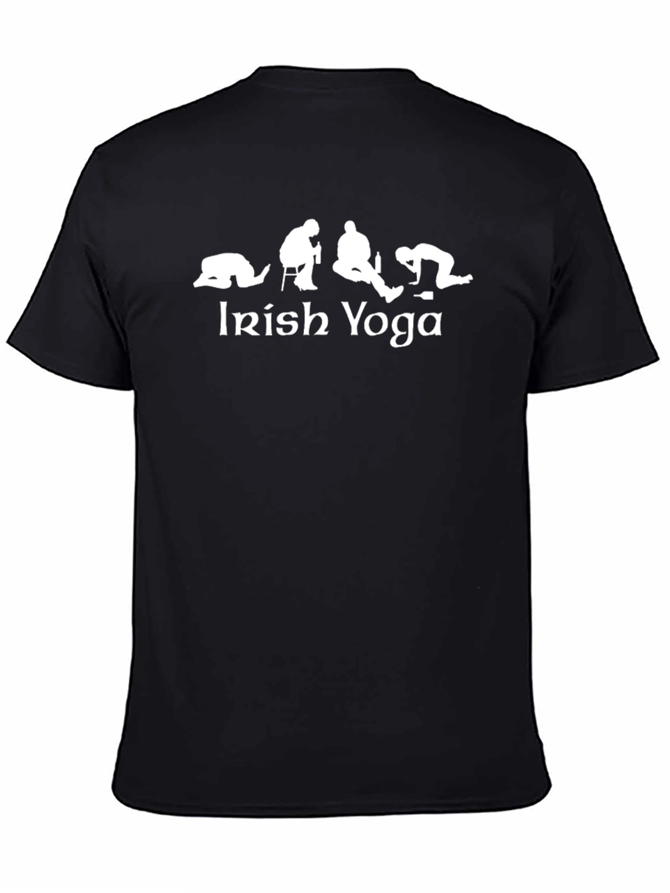 Irish Yoga Black Graphic T-Shirt