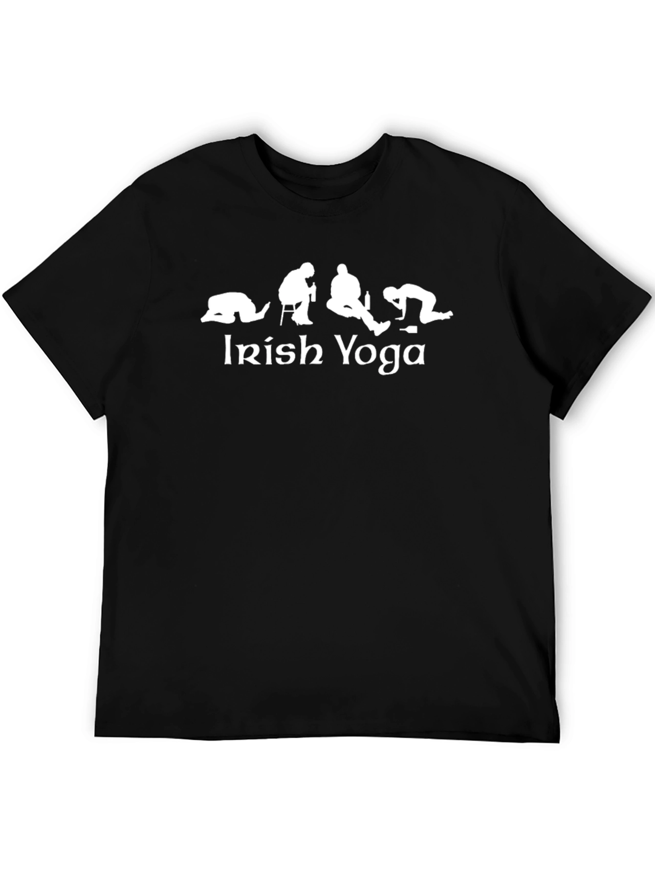 Irish Yoga Black Graphic T-Shirt