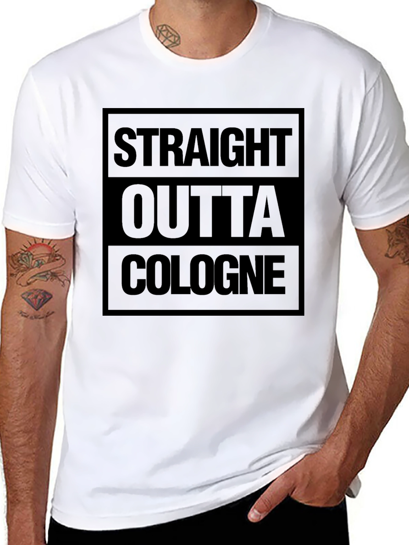 Straight Outta Cologne Black T-Shirt