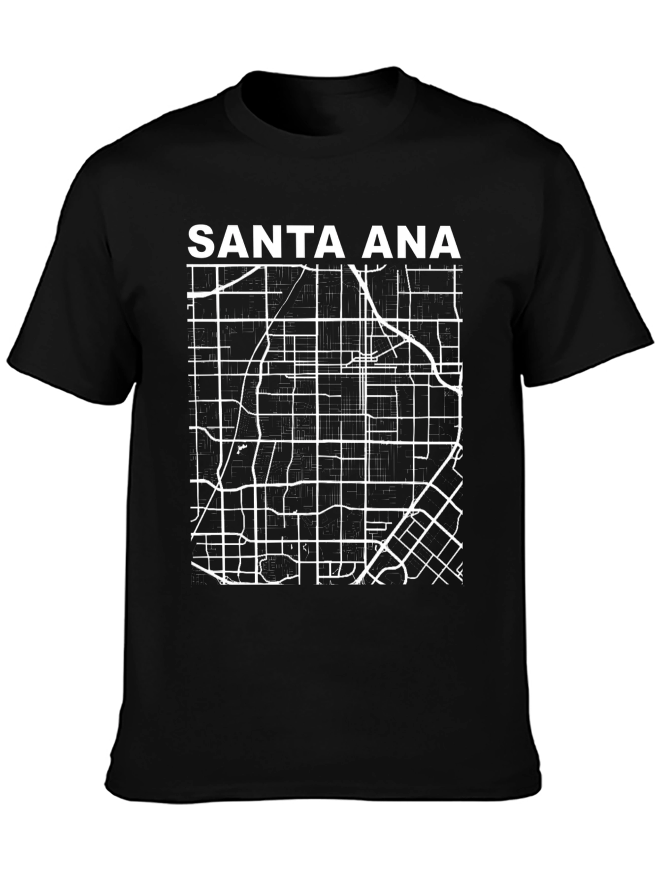 Santa Ana City Map T-Shirt