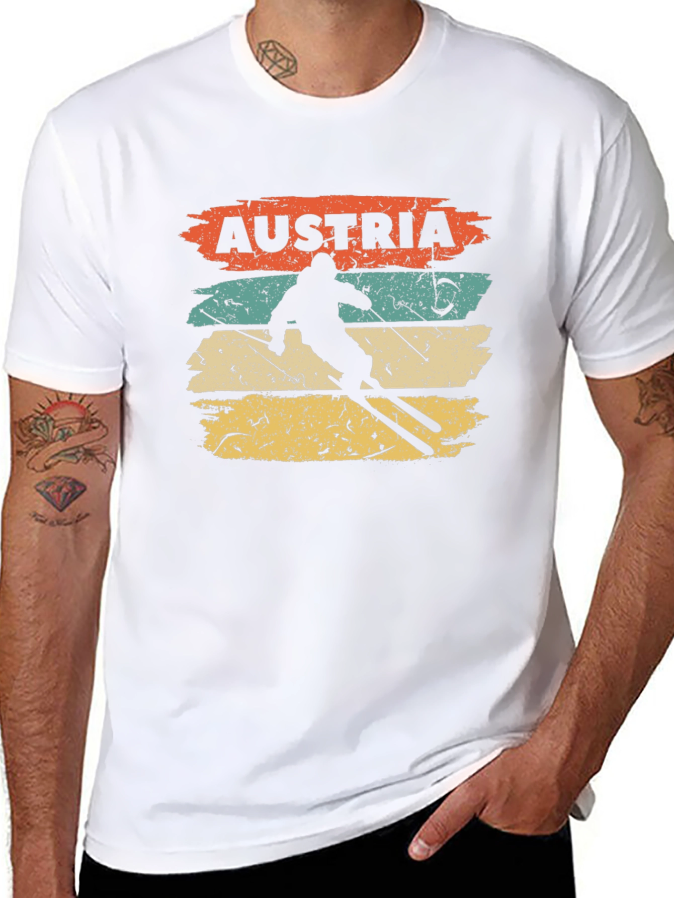 Austria Skiing Retro T-Shirt