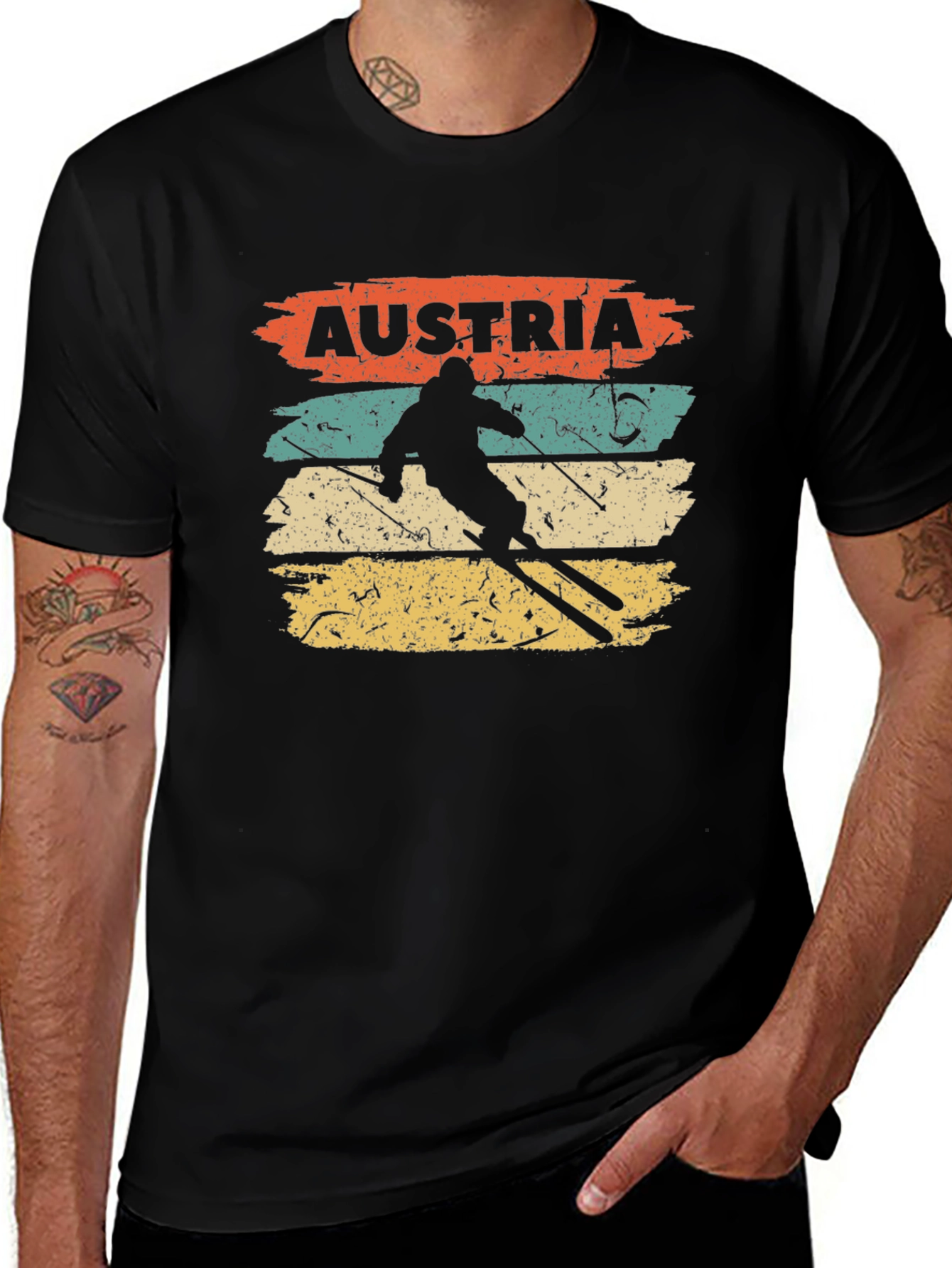 Austria Skiing Retro T-Shirt