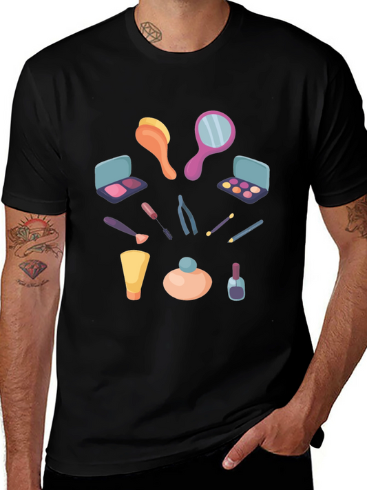 Makeup Graphic T-Shirt - Stylish Casual Tee