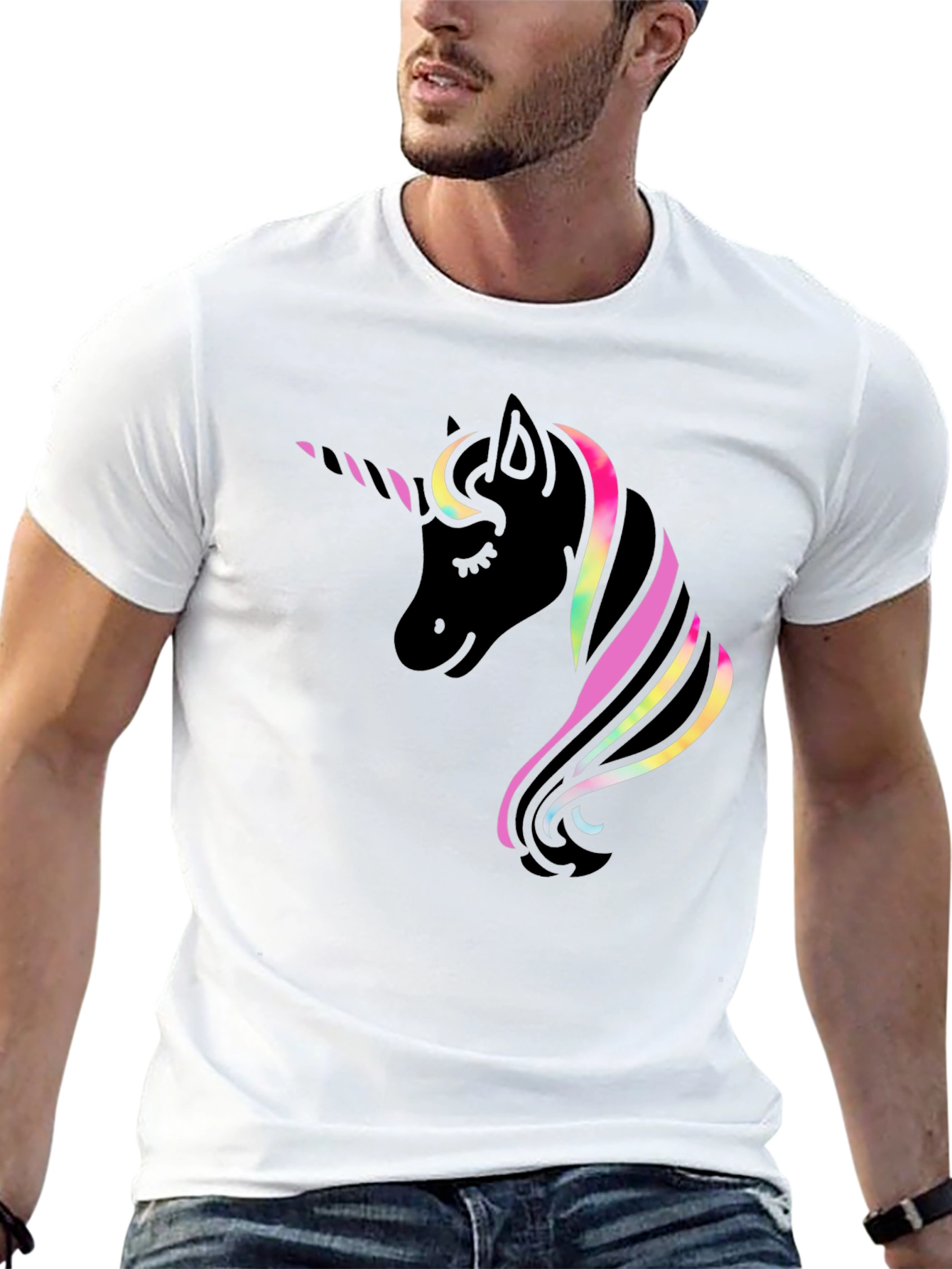 Unicorn Graphic Black T-Shirt