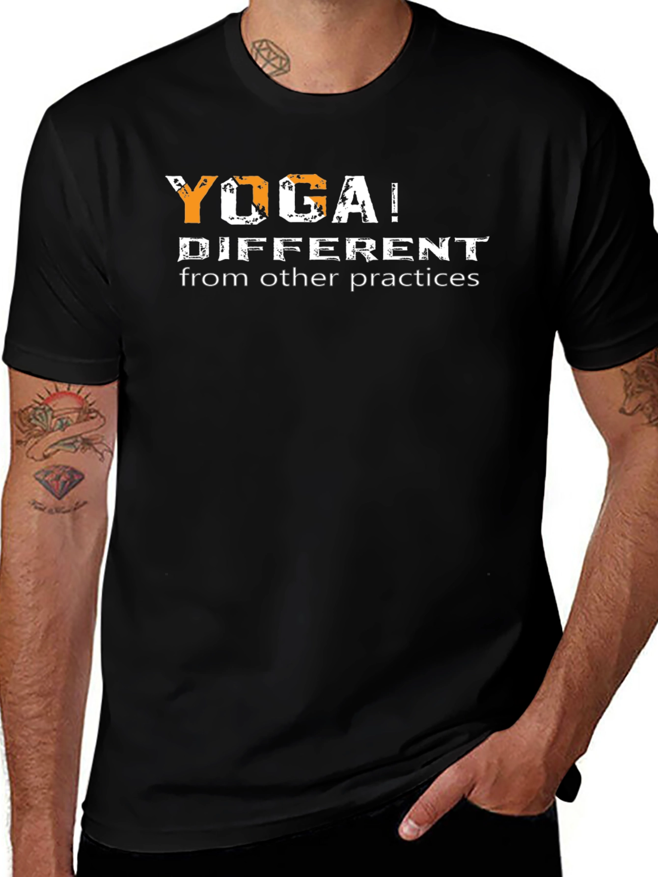 Yoga Different Practices Black Graphic T-Shirt