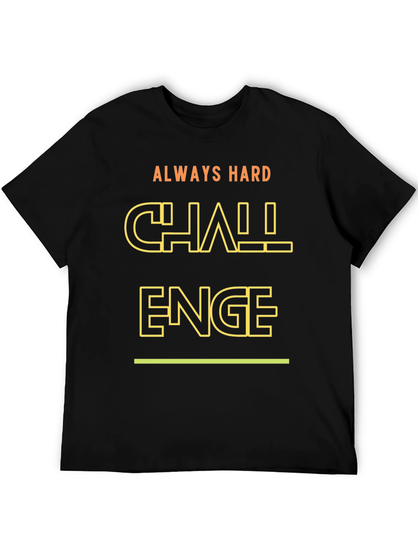 Challenge Always Hard Graphic T-Shirt - Black