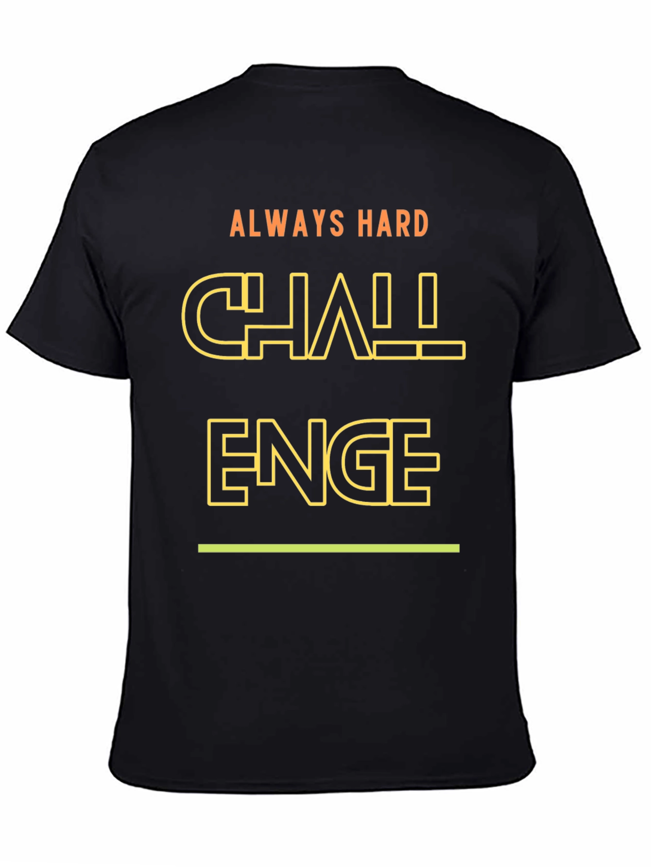 Challenge Always Hard Graphic T-Shirt - Black