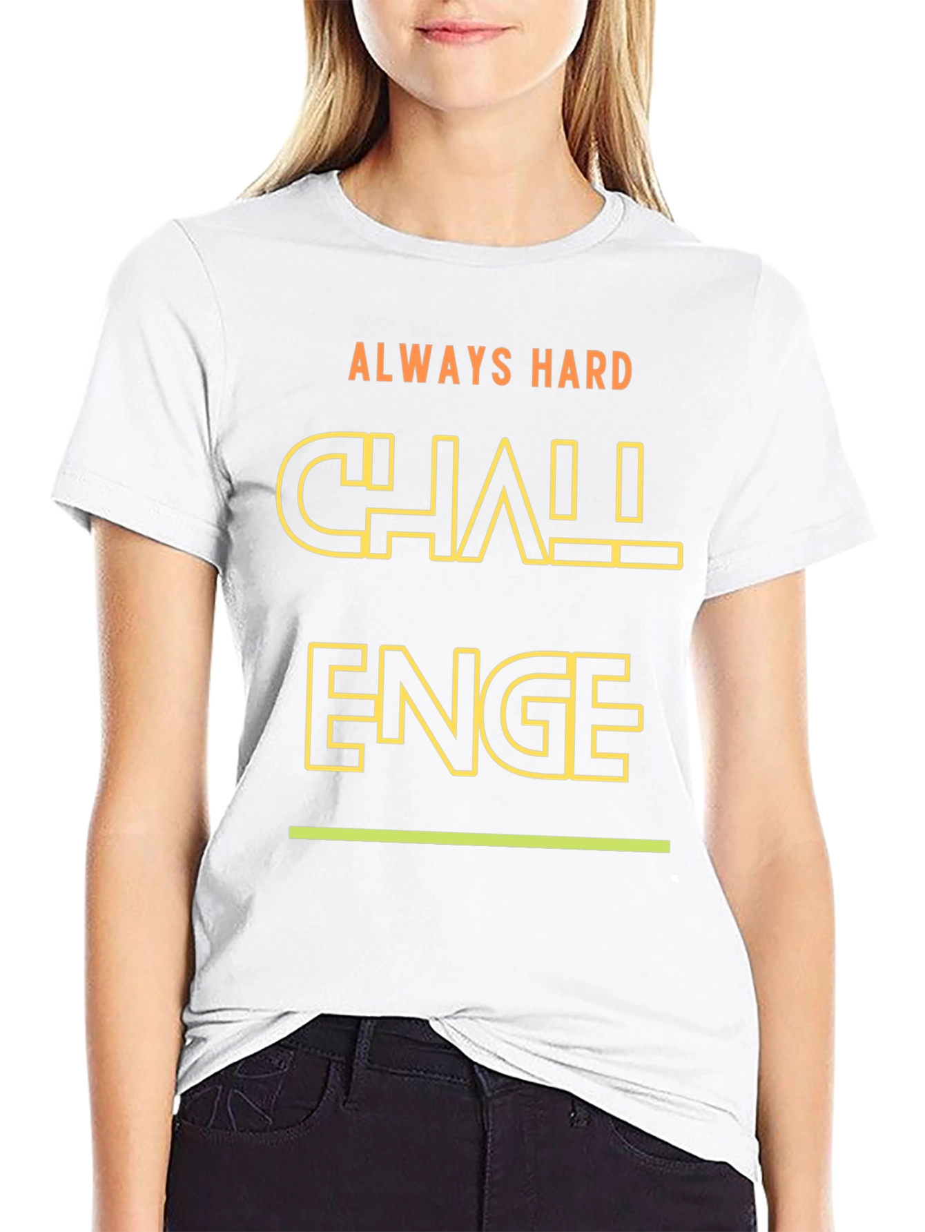 Challenge Always Hard Graphic T-Shirt - Black