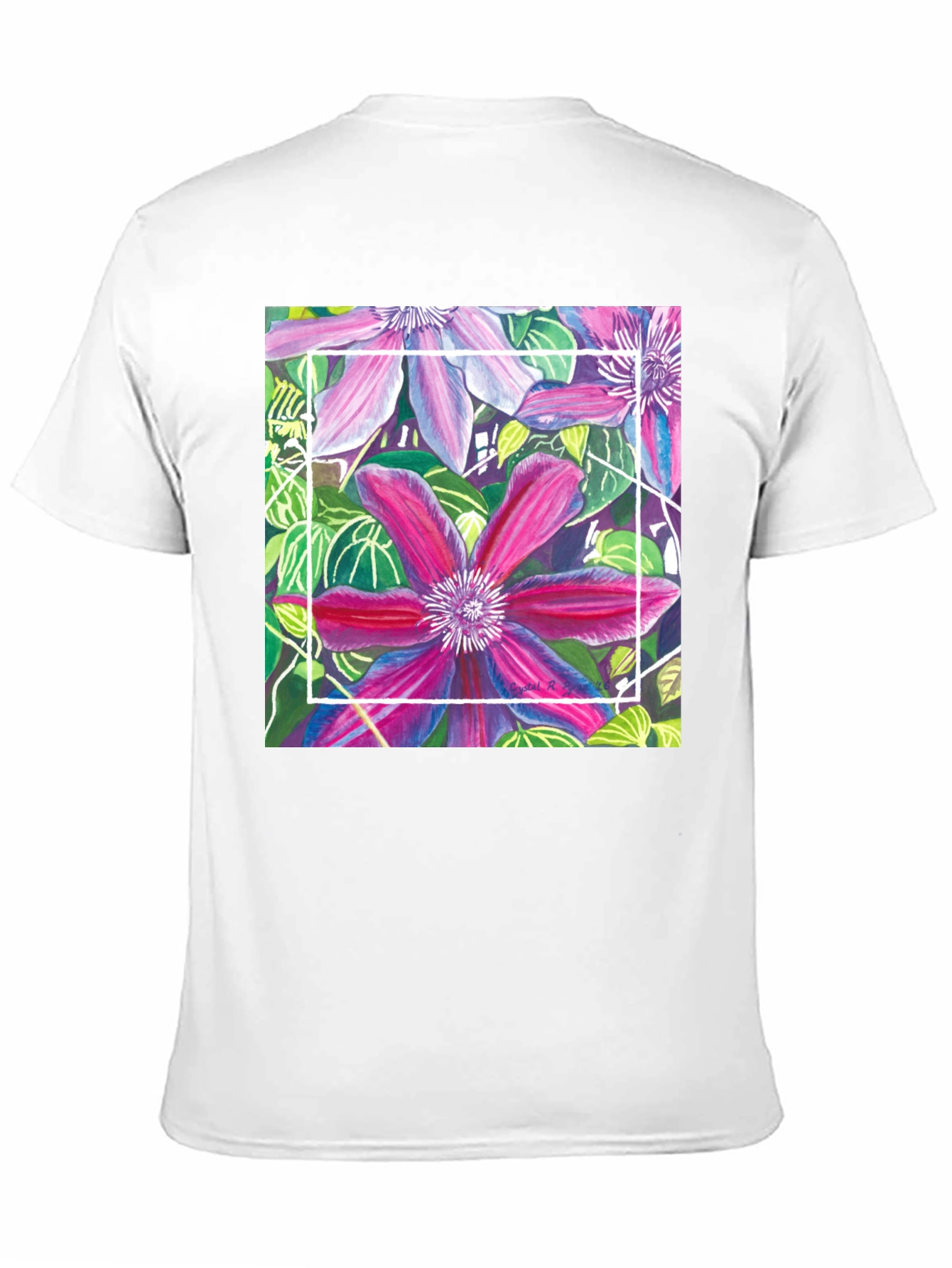 Floral T-Shirt: Artistic Bloom Design