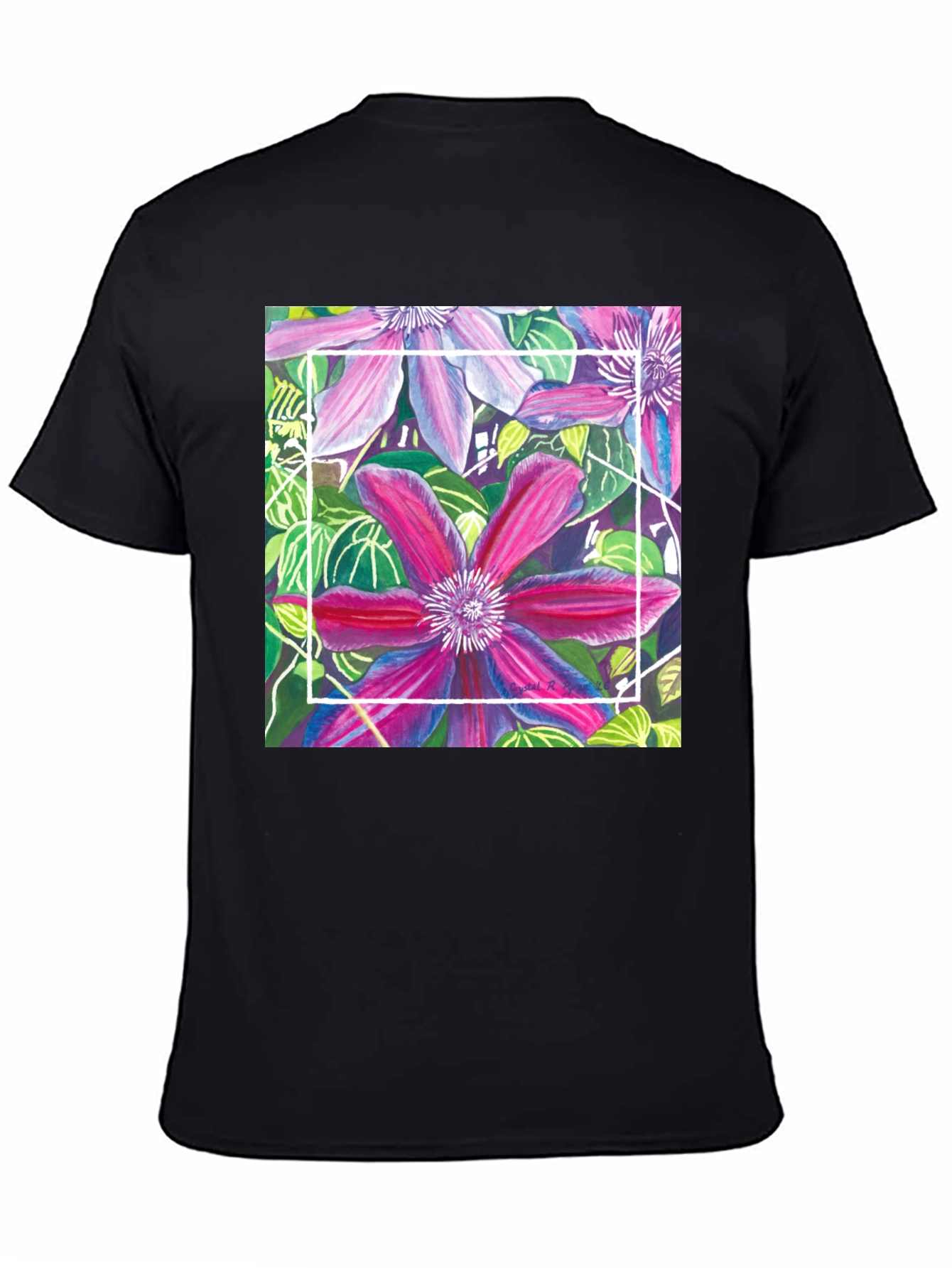 Floral T-Shirt: Artistic Bloom Design