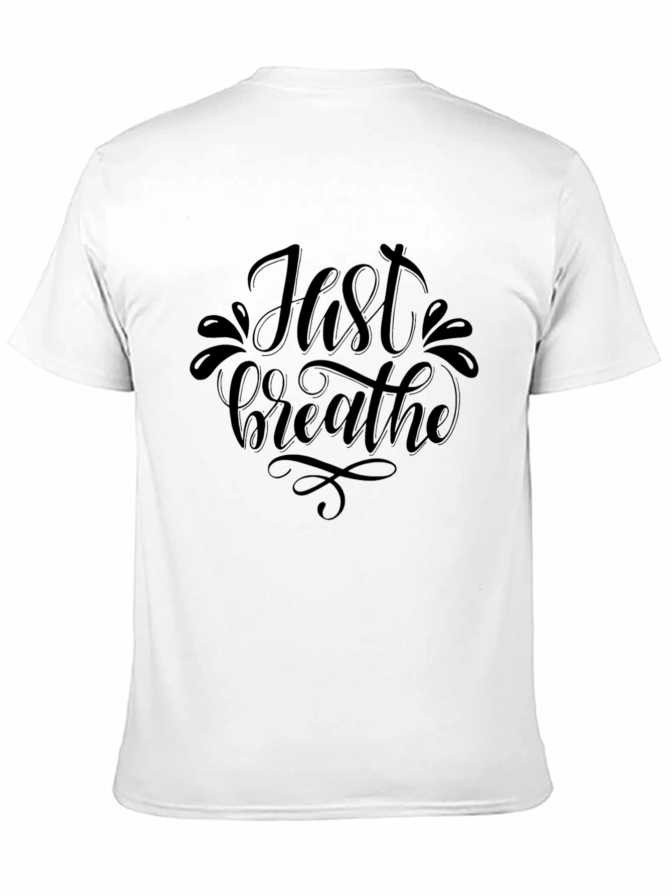 Just Breathe Black Graphic Tee