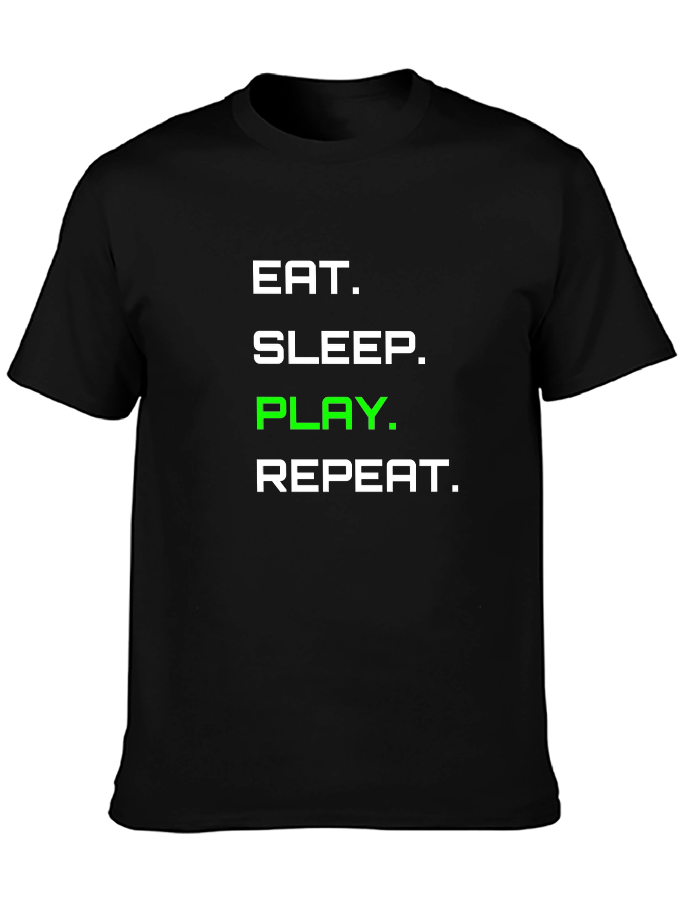 Eat Sleep Play Repeat Graphic Tee - Gamer T-Shirt