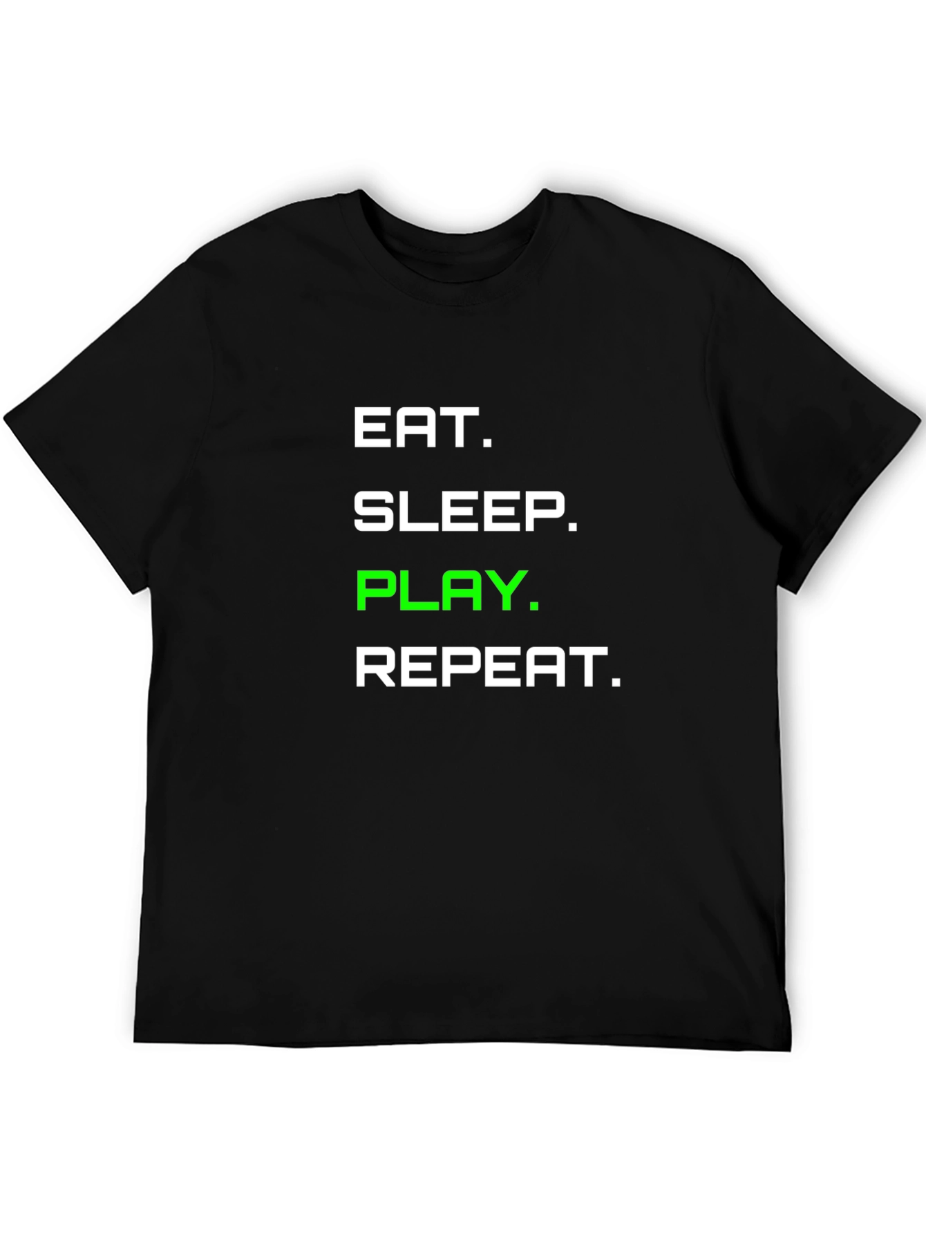 Eat Sleep Play Repeat Graphic Tee - Gamer T-Shirt