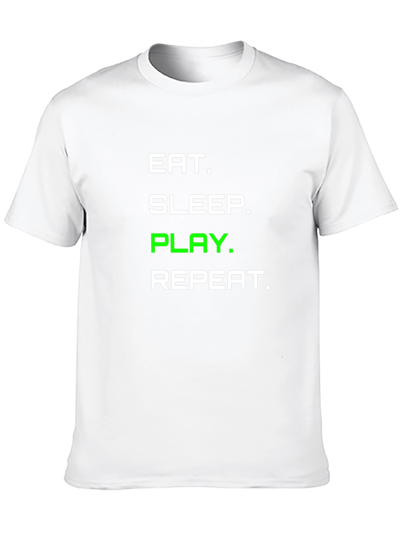 Eat Sleep Play Repeat Graphic Tee - Gamer T-Shirt
