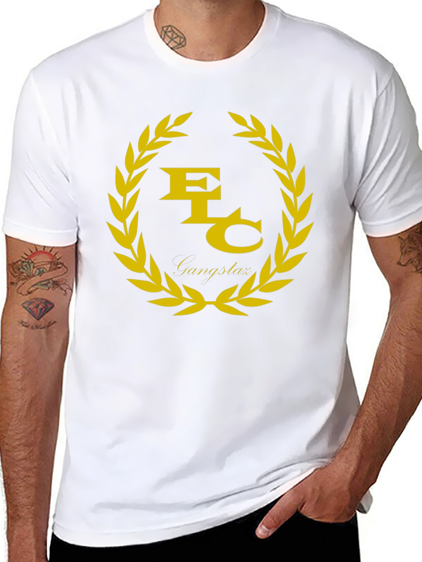 Gold EFC Gangstaz Graphic Tee
