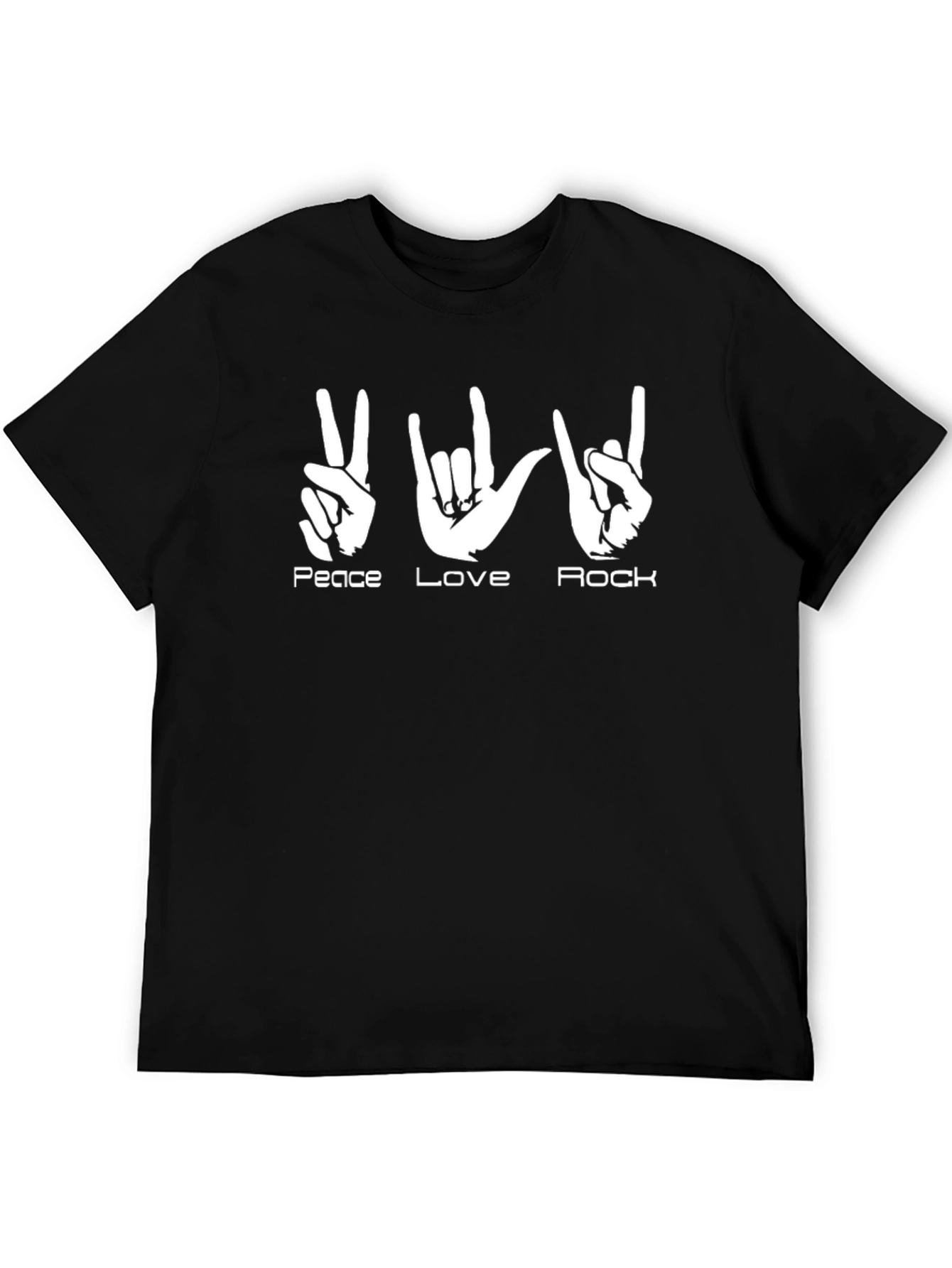 Peace Love Rock T-Shirt - Graphic Tee