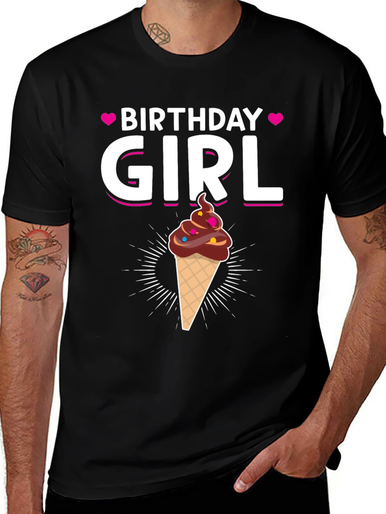 Birthday Girl Ice Cream Cone T-Shirt