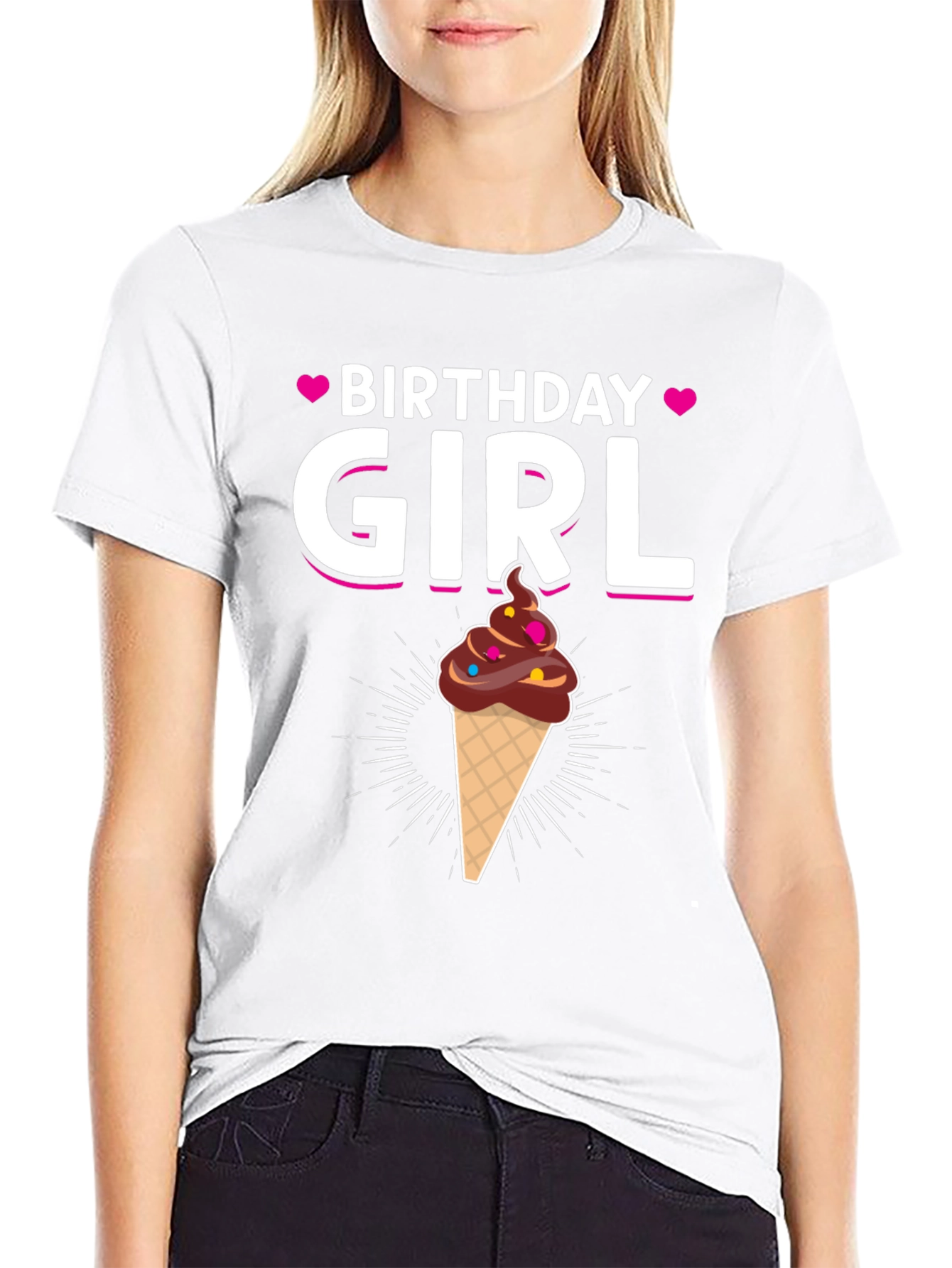 Birthday Girl Ice Cream Cone T-Shirt