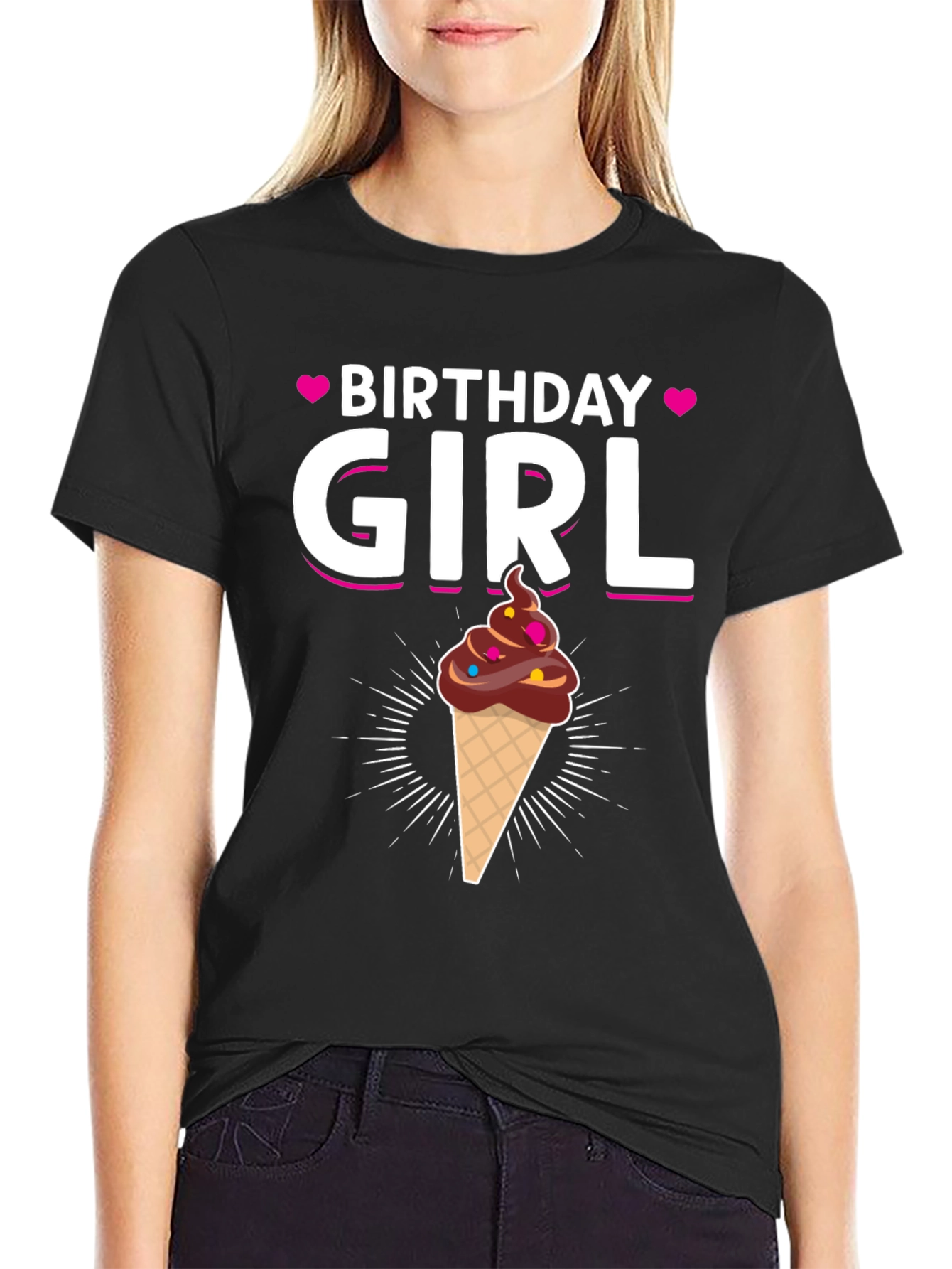 Birthday Girl Ice Cream Cone T-Shirt