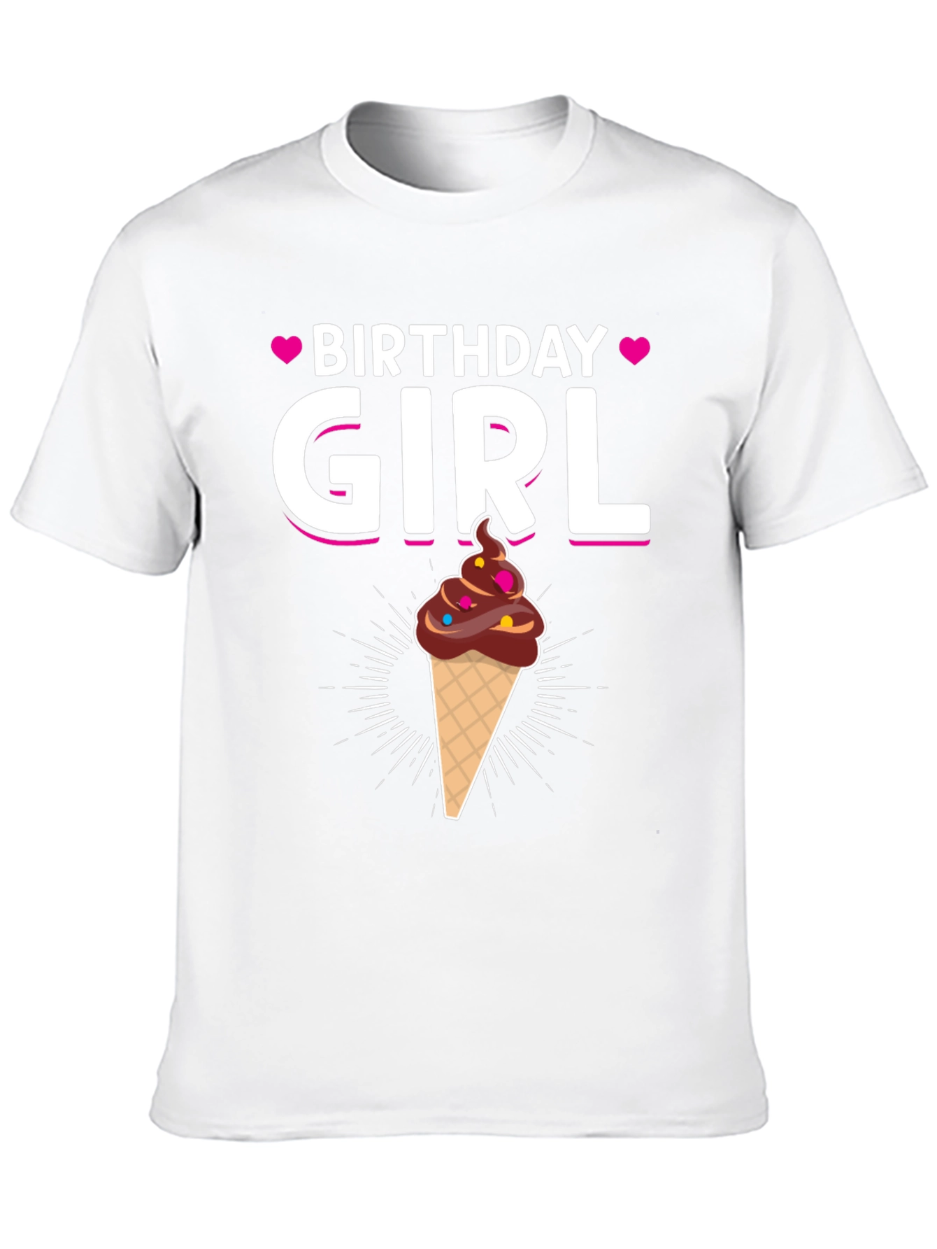 Birthday Girl Ice Cream Cone T-Shirt