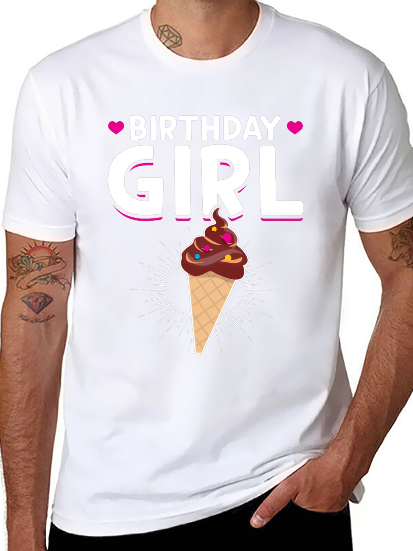 Birthday Girl Ice Cream Cone T-Shirt