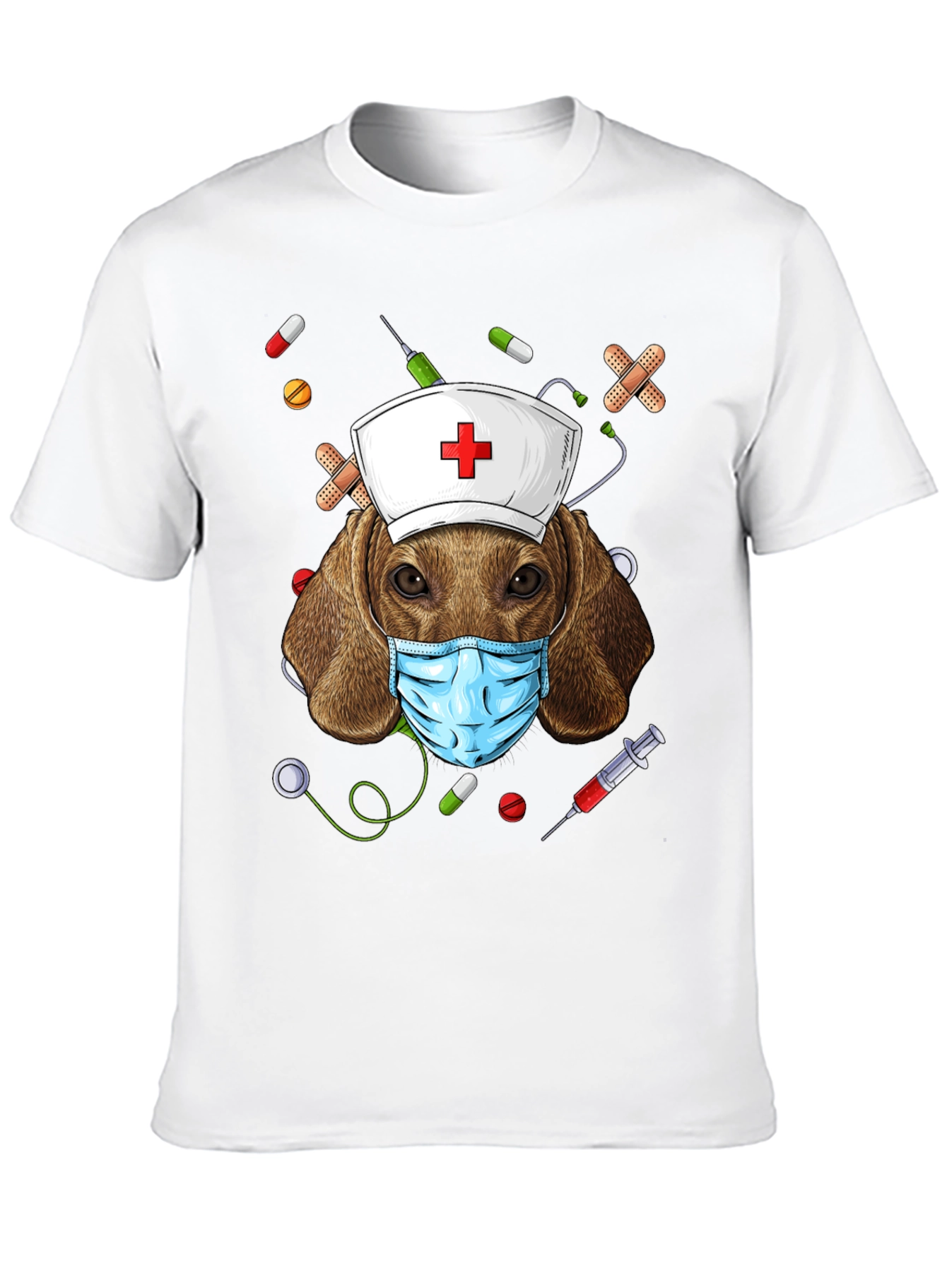 Dog Nurse T-Shirt | Funny Animal Graphic Tee