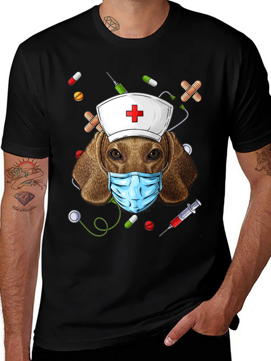 Dog Nurse T-Shirt | Funny Animal Graphic Tee