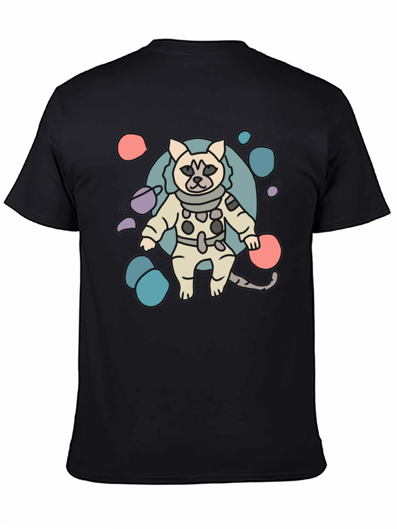 Space Cat T-Shirt - Fun Astronaut Kitty Tee