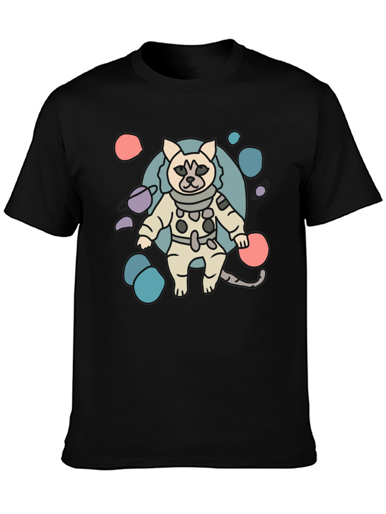 Space Cat T-Shirt - Fun Astronaut Kitty Tee