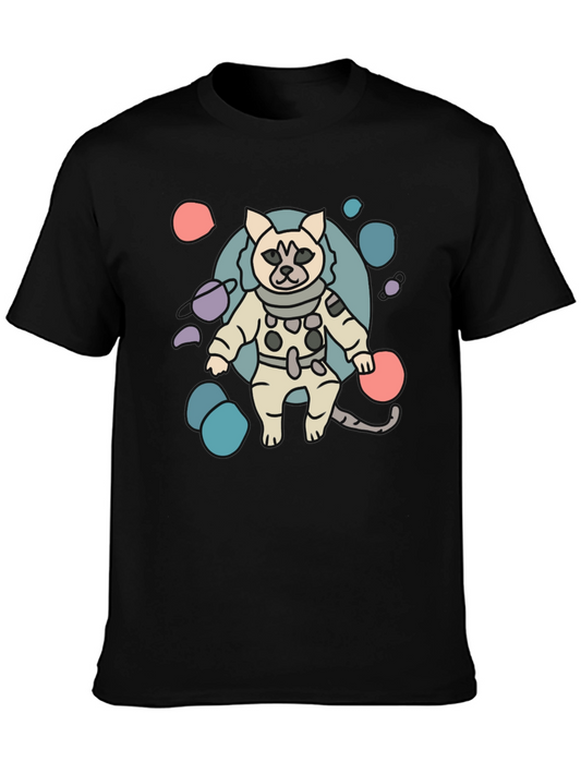 Space Cat T-Shirt - Fun Astronaut Kitty Tee