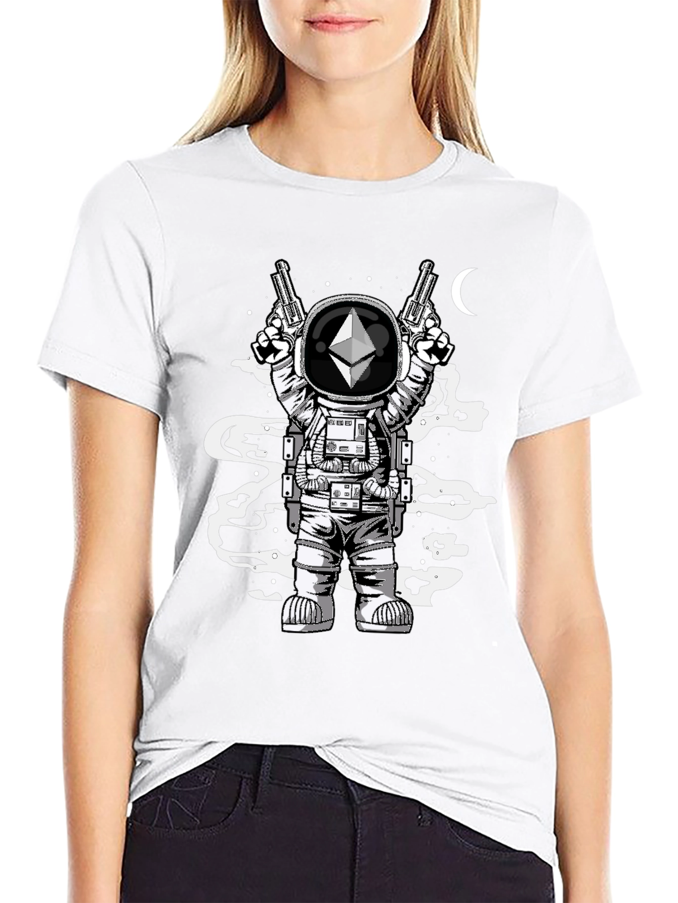 Ethereum Astronaut Graphic Tee - Crypto Fashion