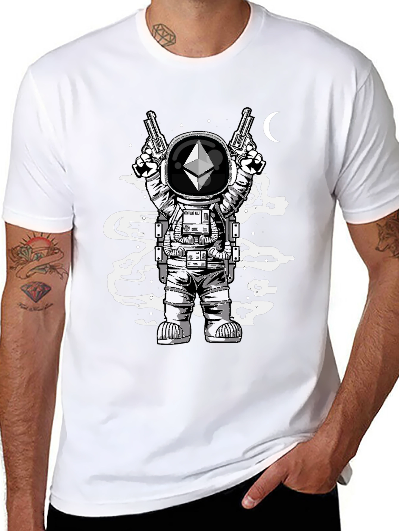 Ethereum Astronaut Graphic Tee - Crypto Fashion