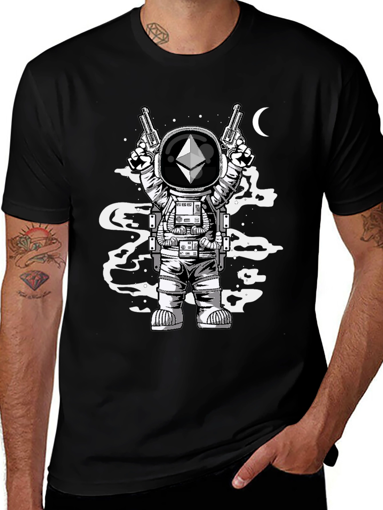 Ethereum Astronaut Graphic Tee - Crypto Fashion