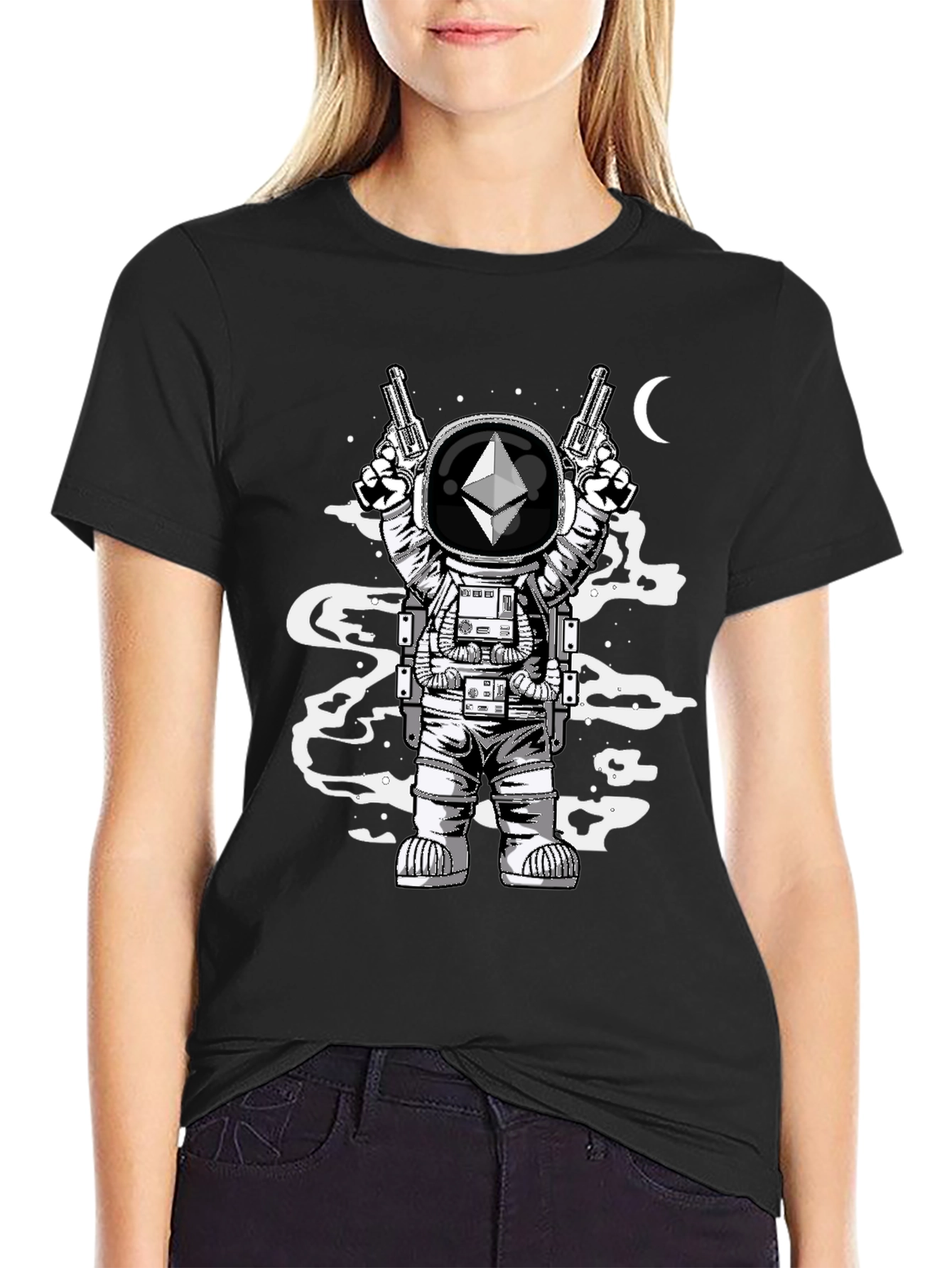 Ethereum Astronaut Graphic Tee - Crypto Fashion