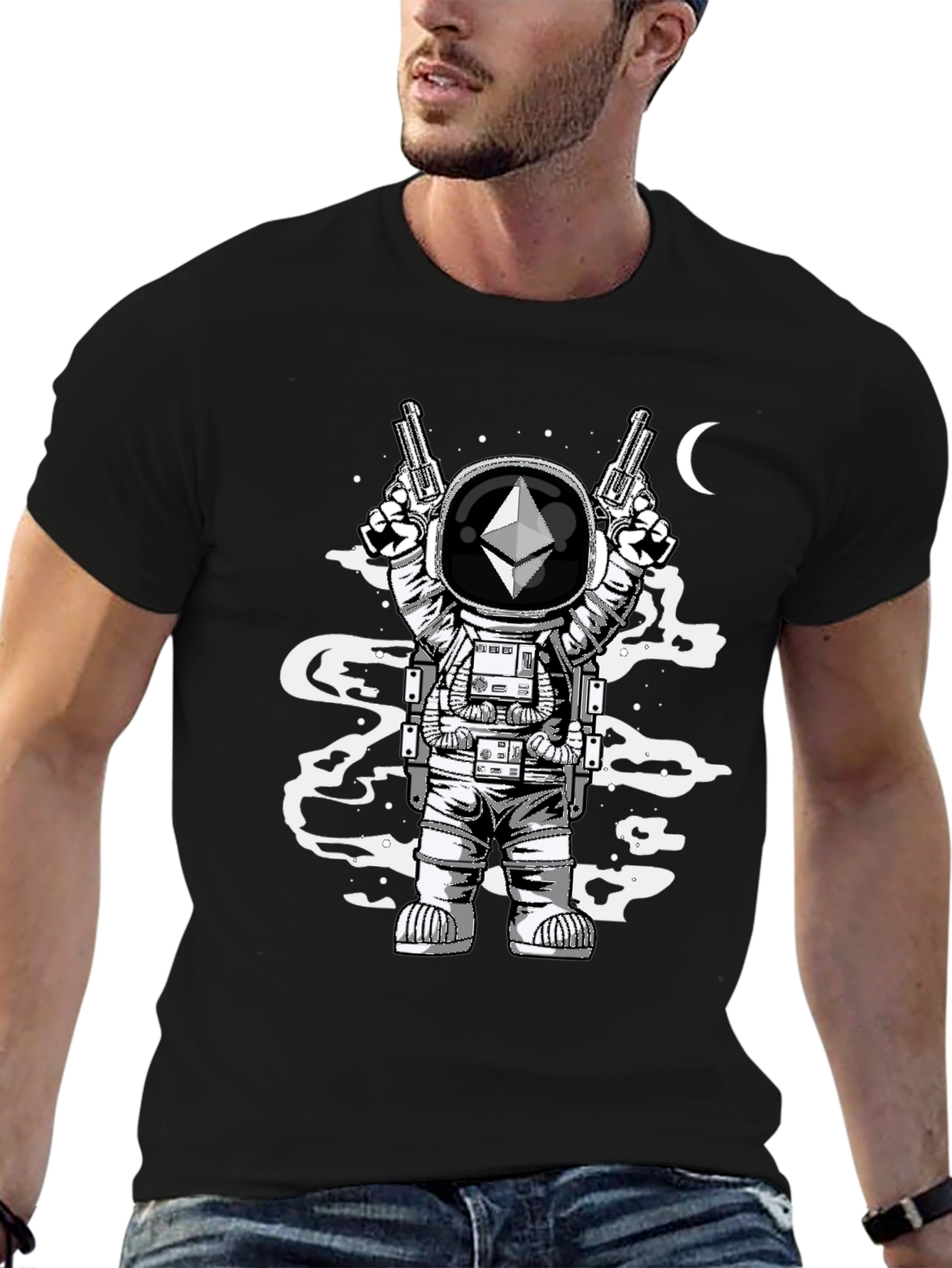 Ethereum Astronaut Graphic Tee - Crypto Fashion