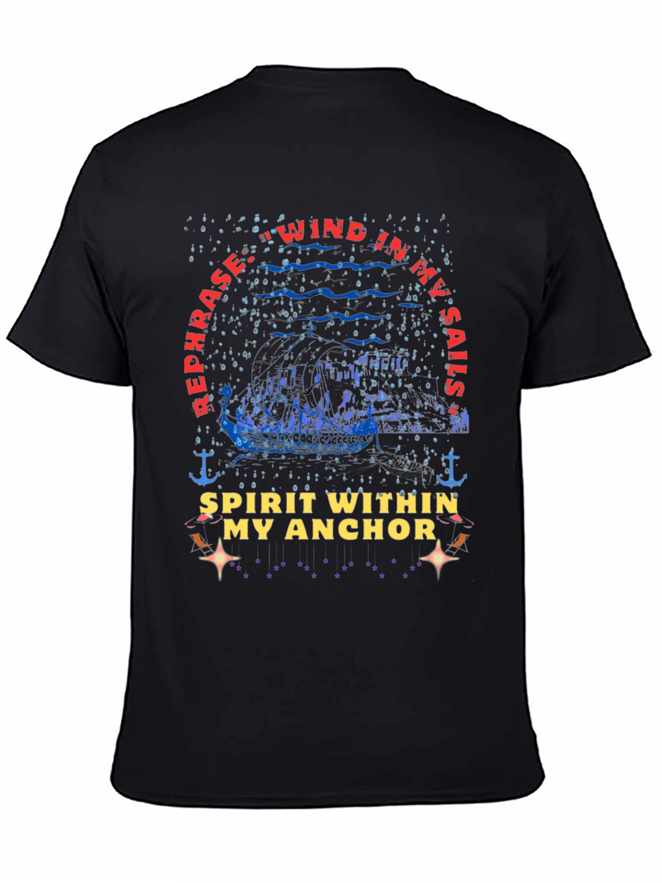 Nautical Theme Graphic T-Shirt - Wind in My Sails