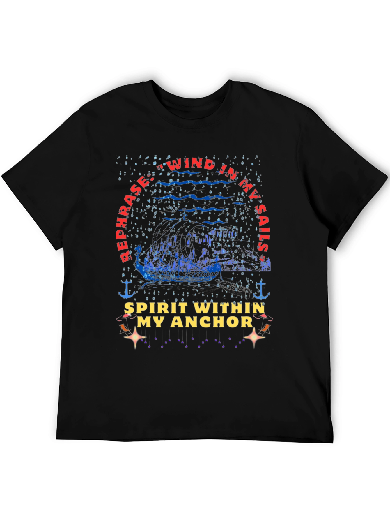 Nautical Theme Graphic T-Shirt - Wind in My Sails