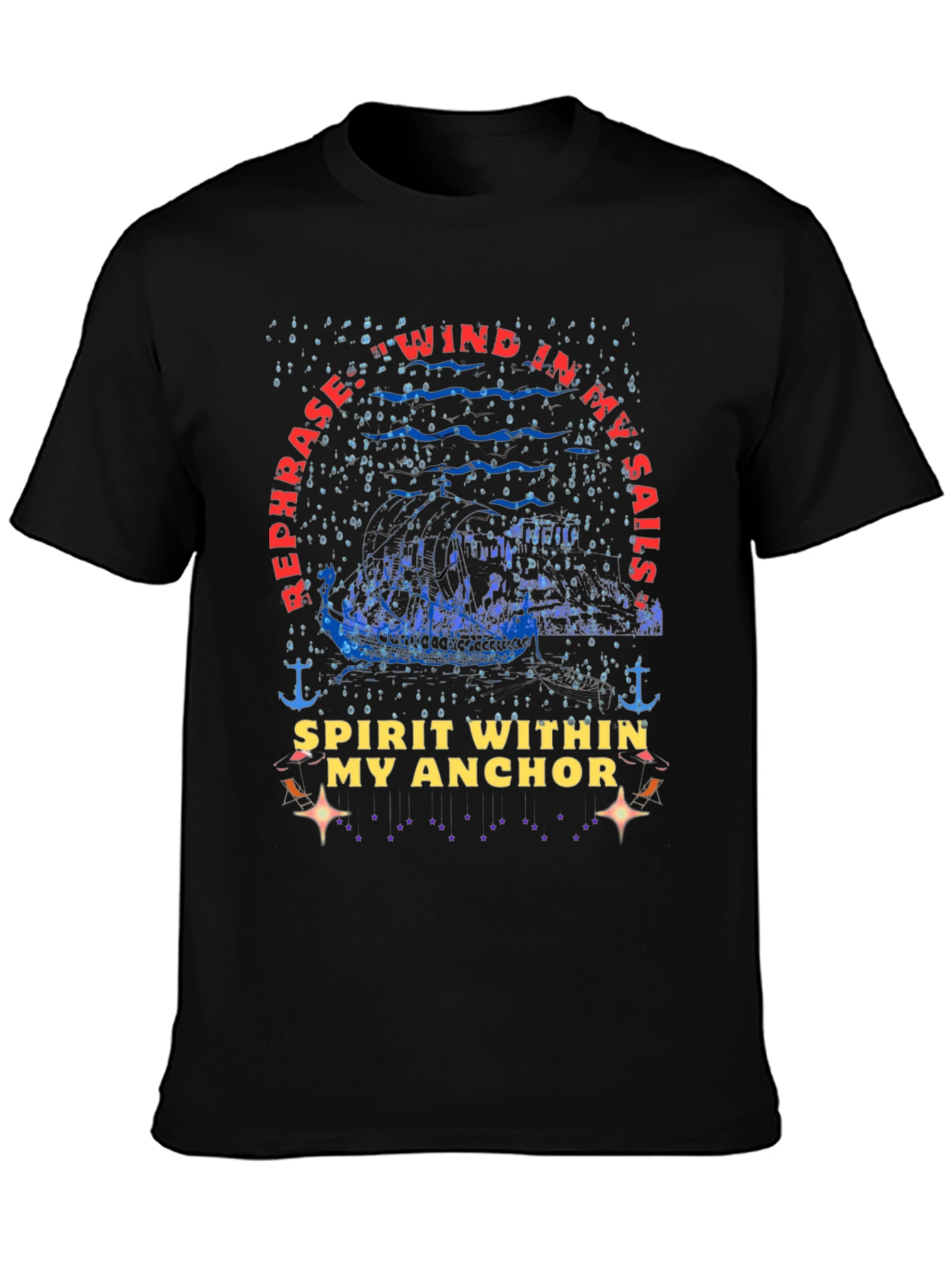Nautical Theme Graphic T-Shirt - Wind in My Sails