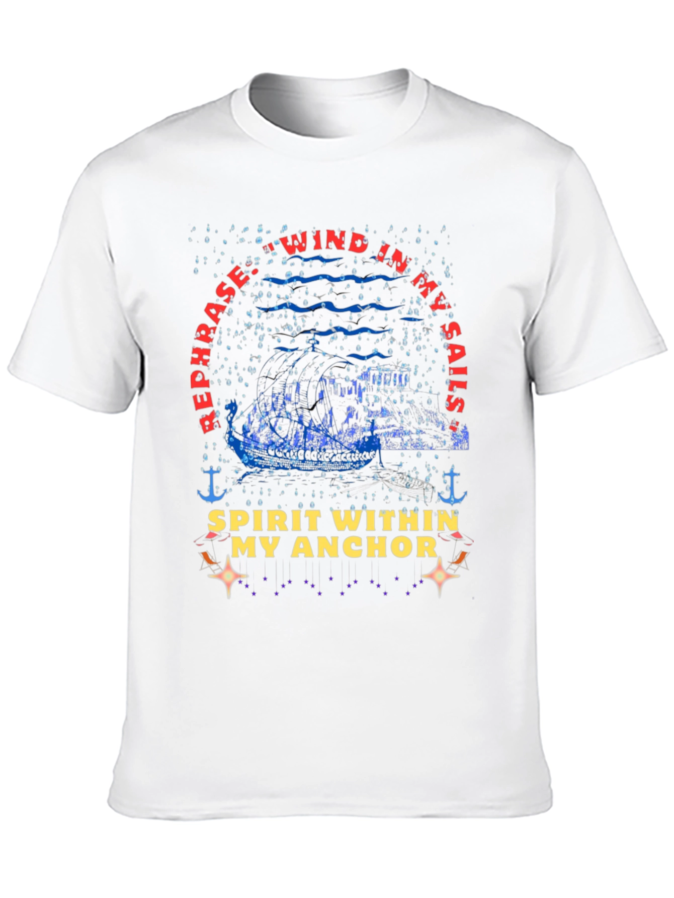 Nautical Theme Graphic T-Shirt - Wind in My Sails