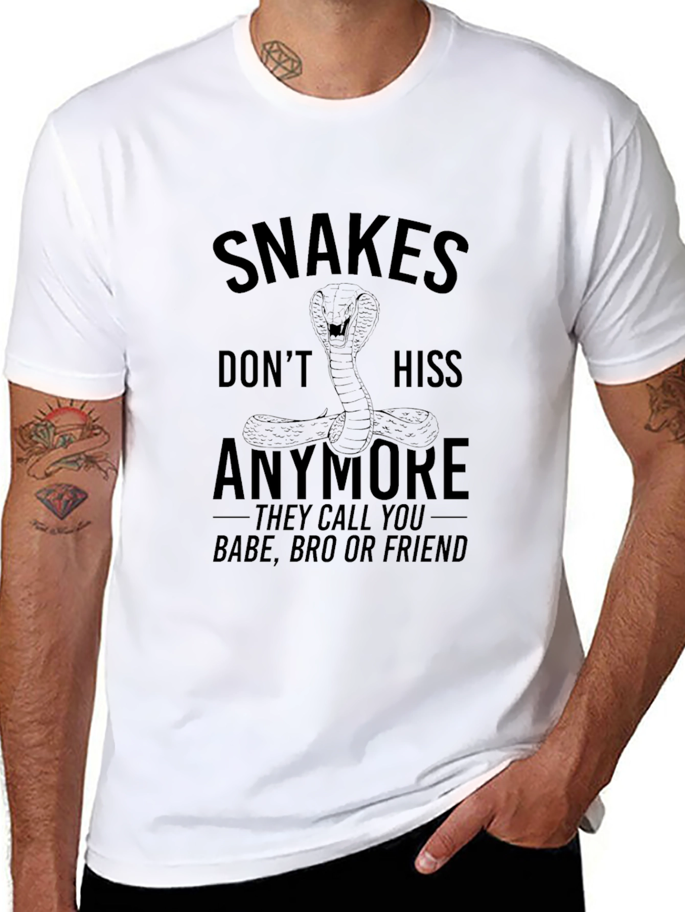 Snakes Dont Hiss T-Shirt - Funny Sarcastic Tee